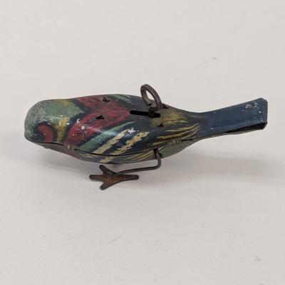 Ca. 1920's J, Chein Tin Litho Wind-Up Pecking Bird