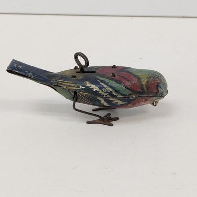 Ca. 1920's J, Chein Tin Litho Wind-Up Pecking Bird