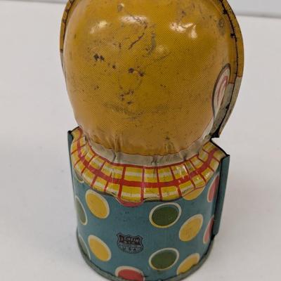 J, Chein Tin Litho Clown Mechanical Savings Bank