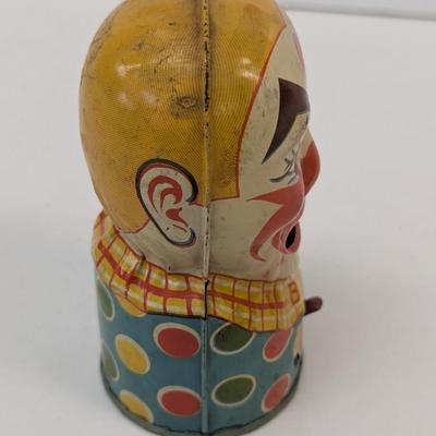 J, Chein Tin Litho Clown Mechanical Savings Bank