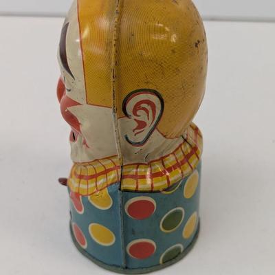 J, Chein Tin Litho Clown Mechanical Savings Bank