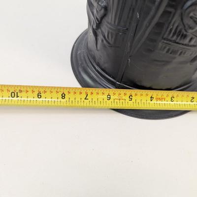 Pressed Metal Umbrella Holder Story Teller Design 18 1/4" Tall