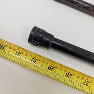Approx 30 1/2" & 36" Vintage Walking Canes