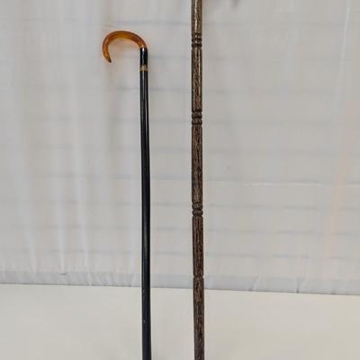 Approx 30 1/2" & 36" Vintage Walking Canes