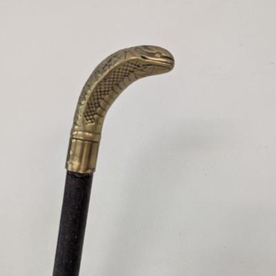 Approx 37 1/2" Cobra Snake Walking Cane