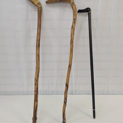 Hand Carved Bird Walking Canes