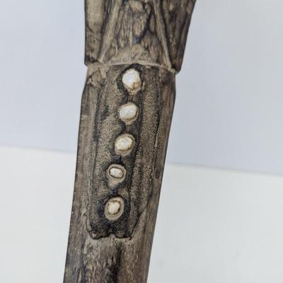 Approx 35 1/2" Vintage African Hand Carved Walking Cane