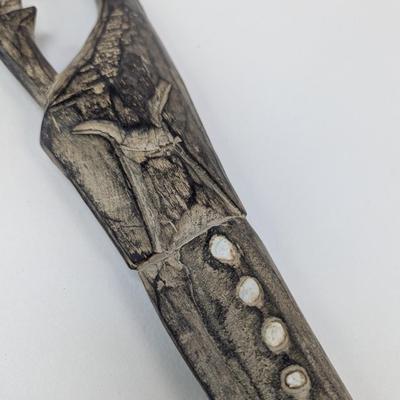 Approx 35 1/2" Vintage African Hand Carved Walking Cane