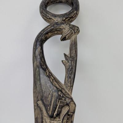 Approx 35 1/2" Vintage African Hand Carved Walking Cane