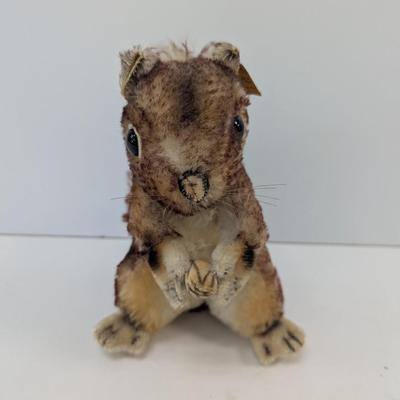 Vintage Steiff Brown Mohair Toy Squirrel
