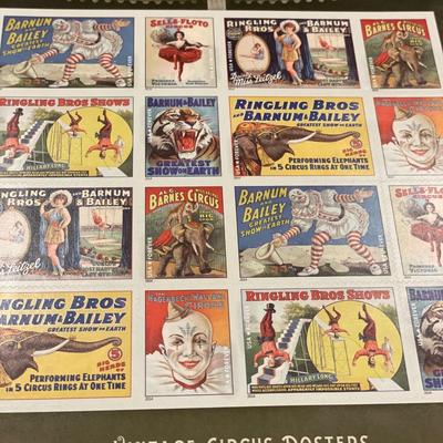 Baseball & circus stamps