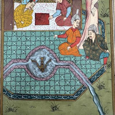 Antique Indian Hand Painted Manuscripts Two-Sided