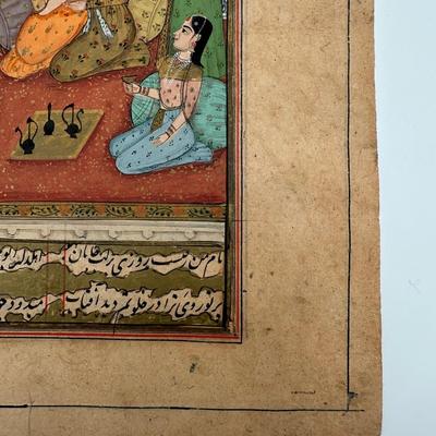 Antique Indian Hand Painted Manuscripts Two-Sided