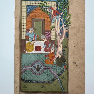 Antique Indian Hand Painted Manuscripts Two-Sided
