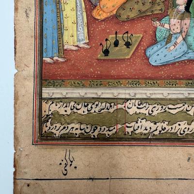 Antique Indian Hand Painted Manuscripts Two-Sided