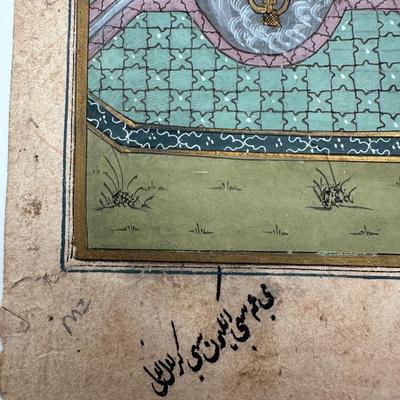 Antique Indian Hand Painted Manuscripts Two-Sided