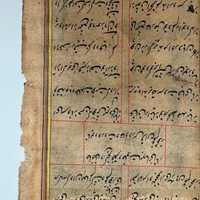Antique Indian Hand Painted Manuscripts Two-Sided