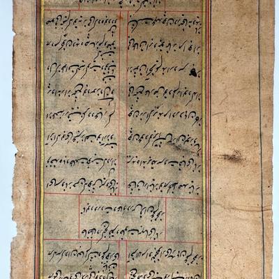 Antique Indian Hand Painted Manuscripts Two-Sided