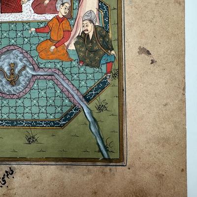 Antique Indian Hand Painted Manuscripts Two-Sided