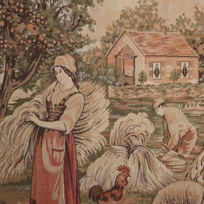 Vintage Framed French Tapestry
