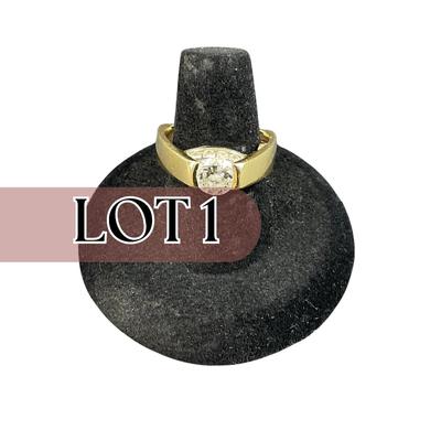 -1- FINE JEWELRY | 14K Yellow Gold & Diamonds Ring | Marked