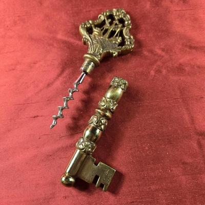 Brass Corkscrew Key