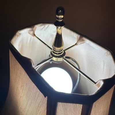 Hand Painted Milk Glass Lamp