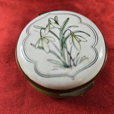 "Snowdrops" Limoges Box - England