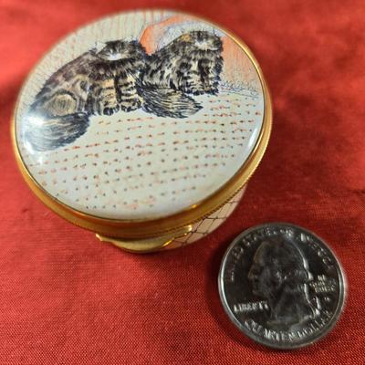 Staffordshire Limoges Box "Barnaby & Tulip" Signed by Artist