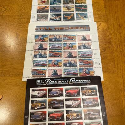 Planes, trains & automobile stamps