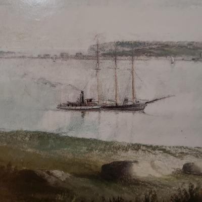 Early American Seascape, Oil On Wood (DR-KD)