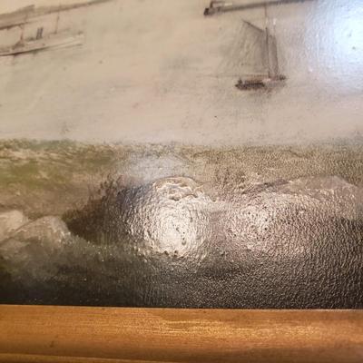 Early American Seascape, Oil On Wood (DR-KD)