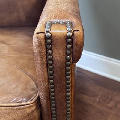 Brown Leather Armchair (LR-DZ)