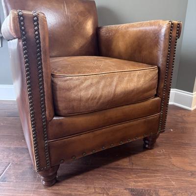 Brown Leather Armchair (LR-DZ)