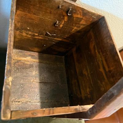 Large Antique Chinese Elmwood Grain Basket Carrier