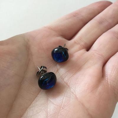 Hand blown Glass stud earrings