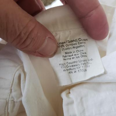 Pottery Barn Queen Quilted Bedspread w/Shams & Sheets (GB3-ES)