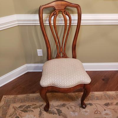 Inlay Dining Table w/ Two Leaves and Six Chairs (DR-KD)