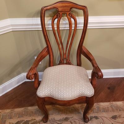 Inlay Dining Table w/ Two Leaves and Six Chairs (DR-KD)
