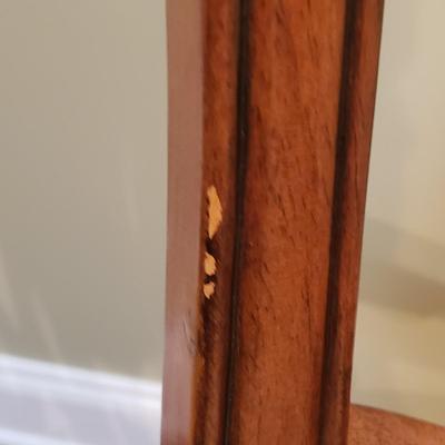Inlay Dining Table w/ Two Leaves and Six Chairs (DR-KD)