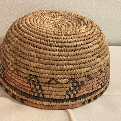 Nigerian Hausa Tribal Hand Woven Coil Harvest Basket Bowl