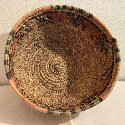 Nigerian Hausa Tribal Hand Woven Coil Harvest Basket Bowl