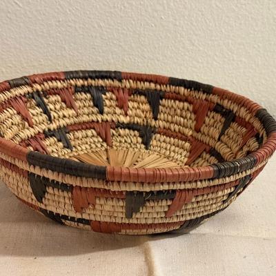 Nigerian Hausa Tribal Hand Woven Coil Harvest Bowl.