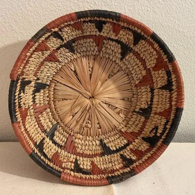 Nigerian Hausa Tribal Hand Woven Coil Harvest Bowl.