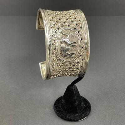 -7- STERLING | Elephant Cuff Bracelet | Marked