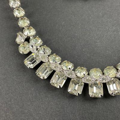 -10- EISENBERG ICE | Rhinestone Necklace & Unmarked Rhinestone Brooch