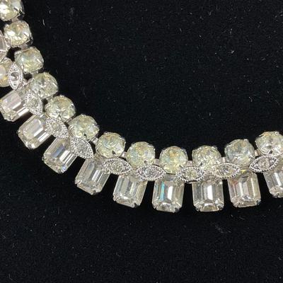 -10- EISENBERG ICE | Rhinestone Necklace & Unmarked Rhinestone Brooch