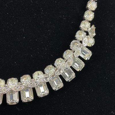 -10- EISENBERG ICE | Rhinestone Necklace & Unmarked Rhinestone Brooch