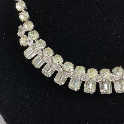 -10- EISENBERG ICE | Rhinestone Necklace & Unmarked Rhinestone Brooch