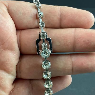 -10- EISENBERG ICE | Rhinestone Necklace & Unmarked Rhinestone Brooch